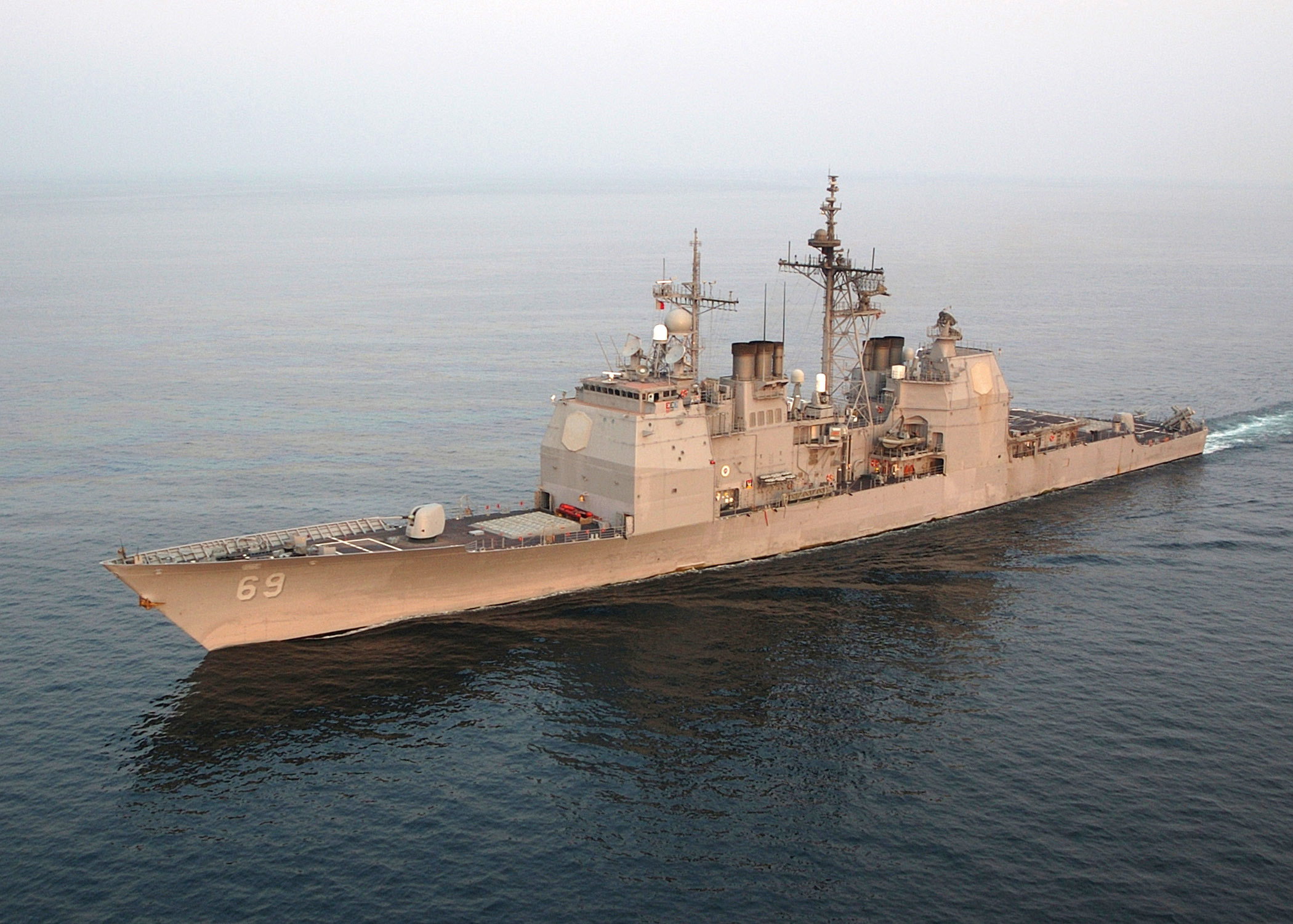 USS Vicksburg CG-69 underway